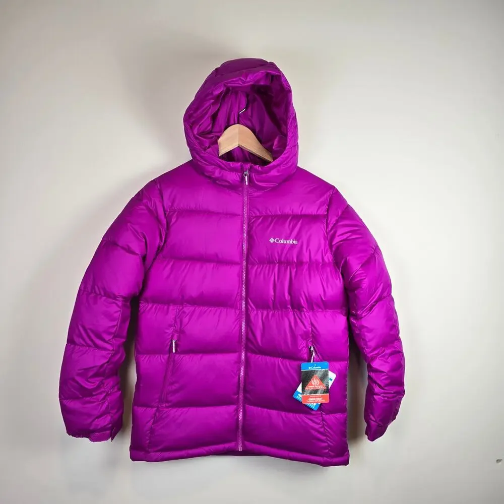 Columbia Youth Pike Lake II Hooded Jacket Size M/10-12 Bright Plum Omni-Heat